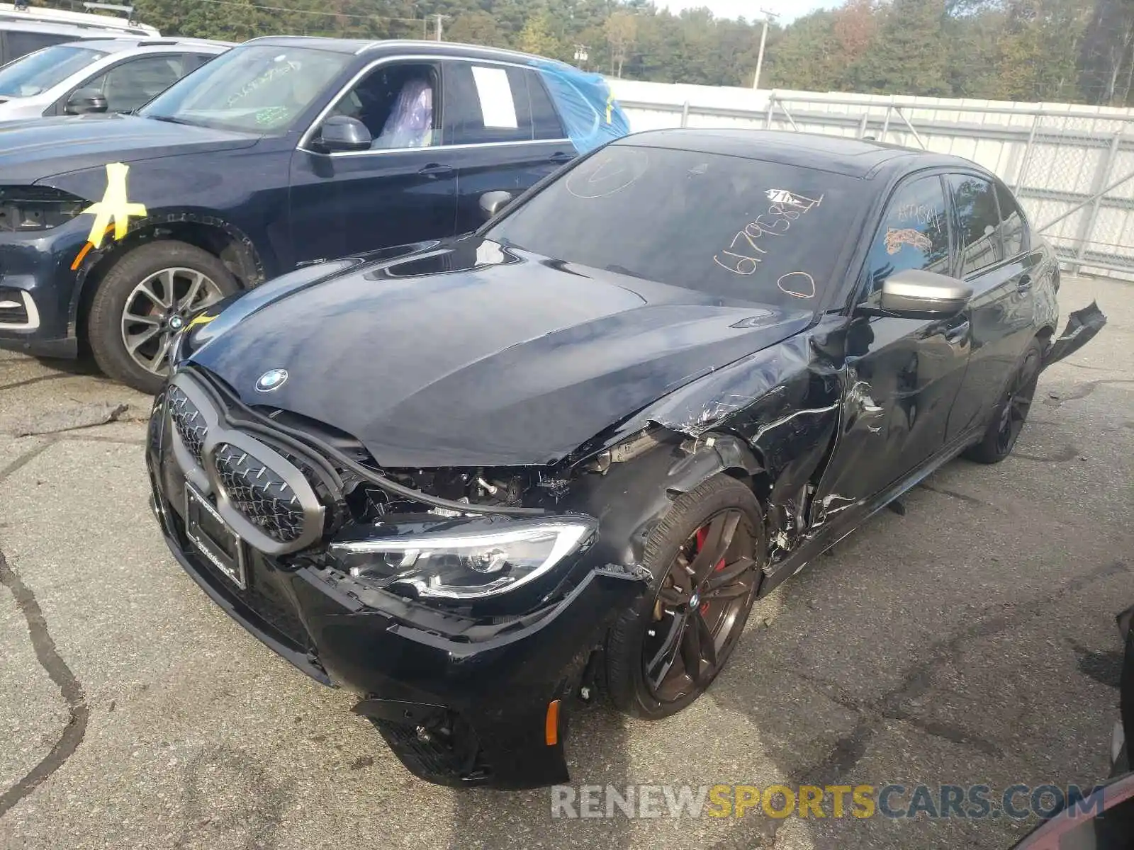 2 Photograph of a damaged car 3MW5U9J07M8B56025 BMW M3 2021