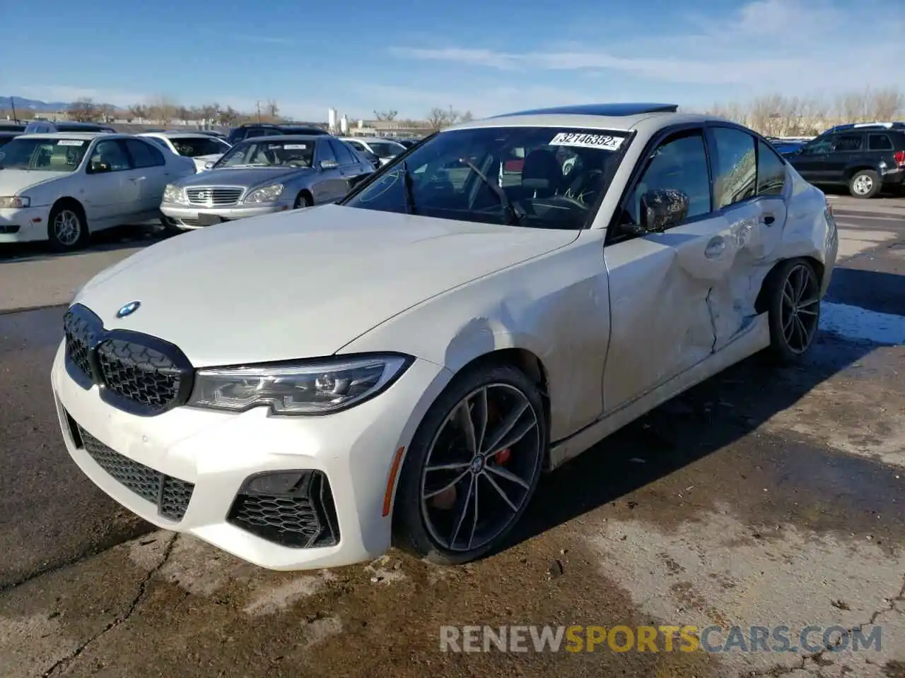 2 Photograph of a damaged car 3MW5U9J08M8B50198 BMW M3 2021