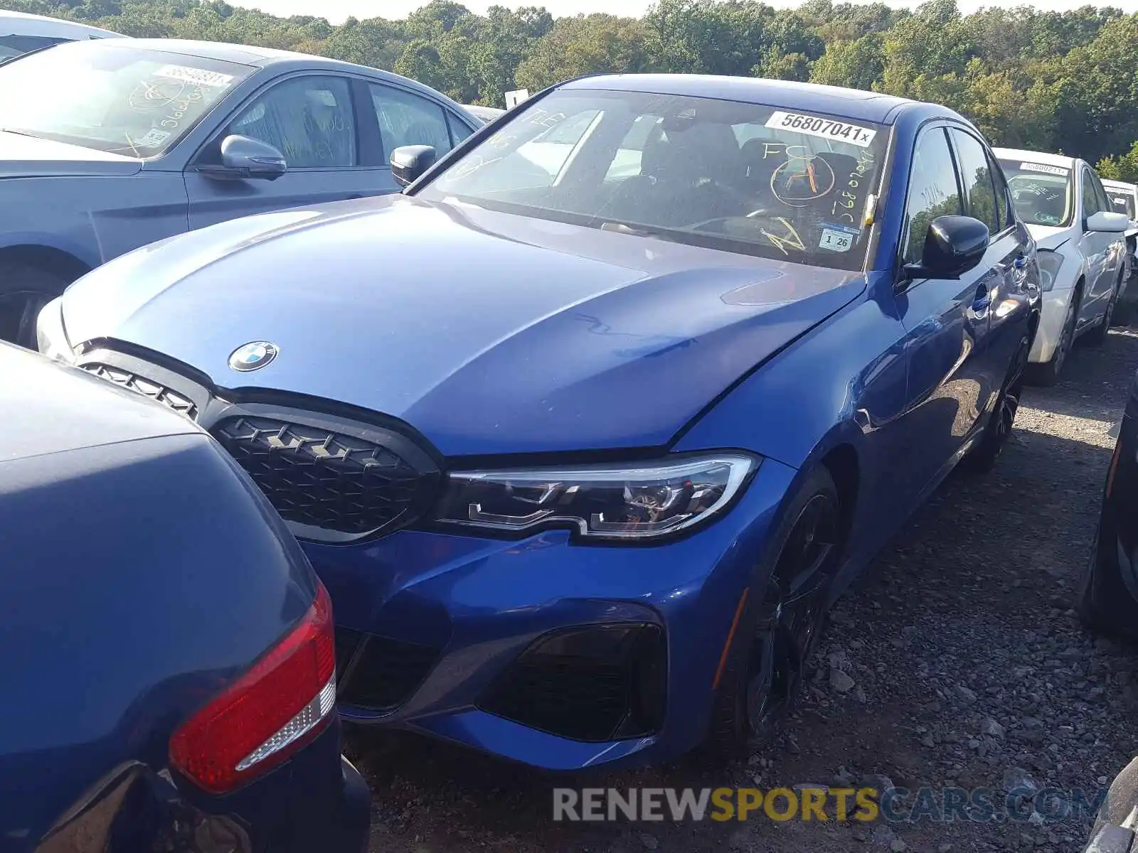 2 Photograph of a damaged car 3MW5U9J08M8B75456 BMW M3 2021