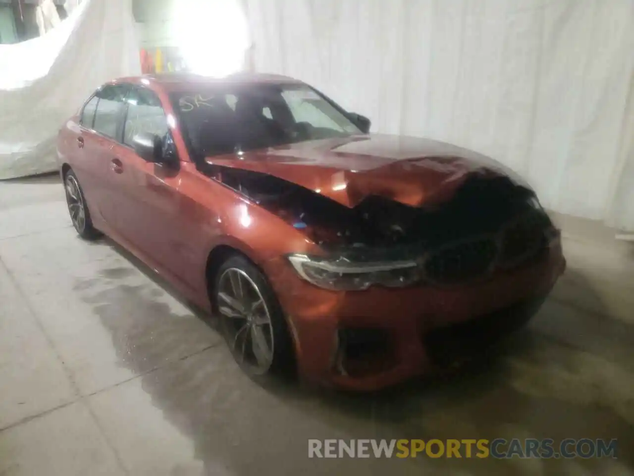 1 Photograph of a damaged car 3MW5U9J0XM8B56259 BMW M3 2021