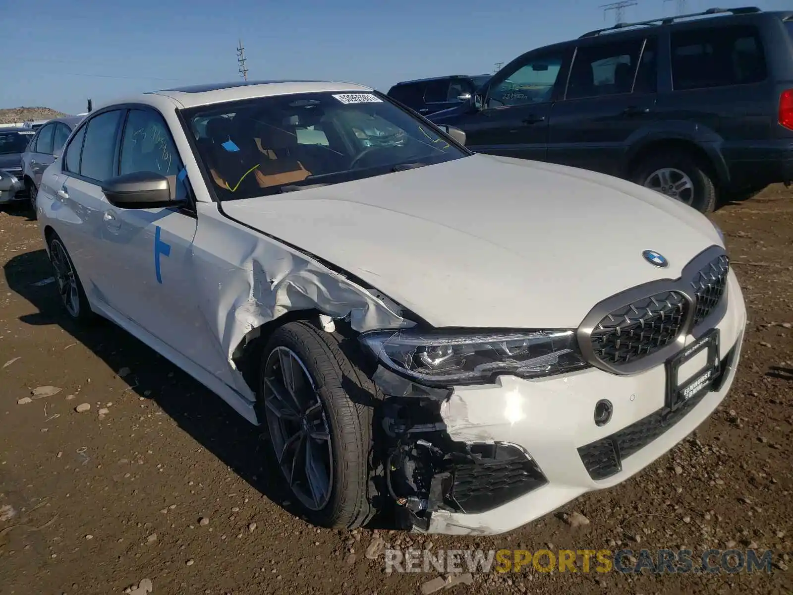 1 Photograph of a damaged car 3MW5U9J0XM8B57301 BMW M3 2021