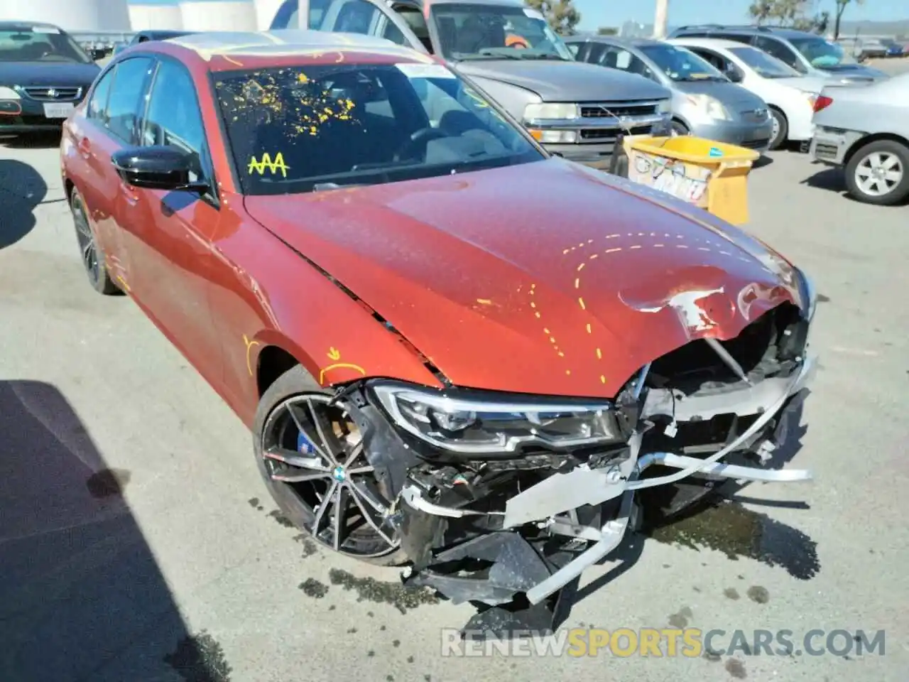 1 Photograph of a damaged car WBA5U7C09MFL43355 BMW M3 2021