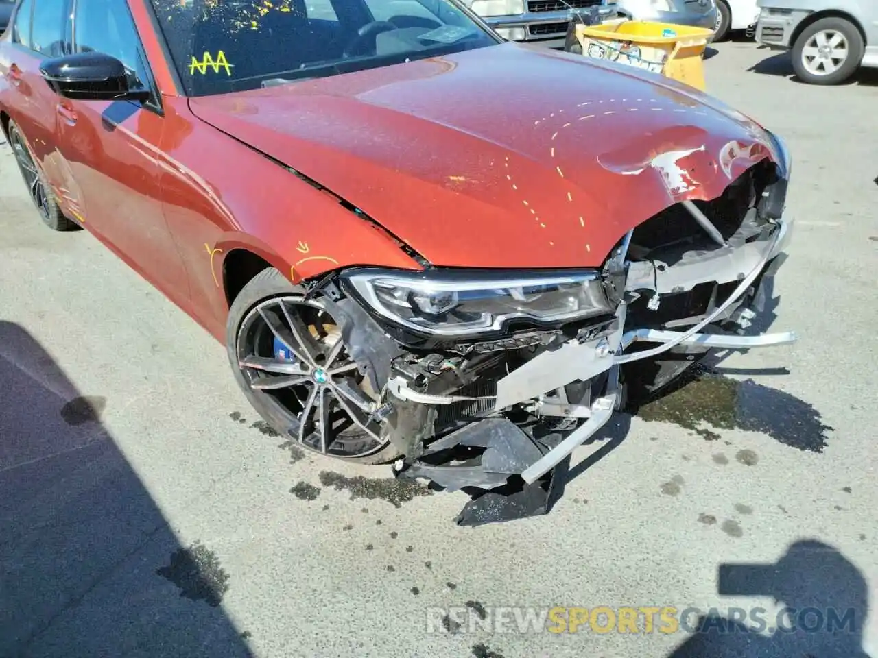 9 Photograph of a damaged car WBA5U7C09MFL43355 BMW M3 2021