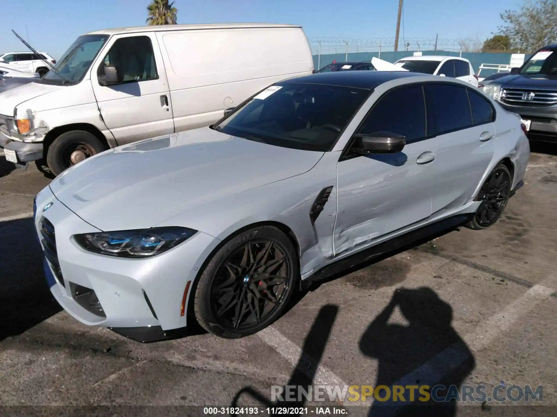 2 Photograph of a damaged car WBS33AY01MFL53292 BMW M3 2021