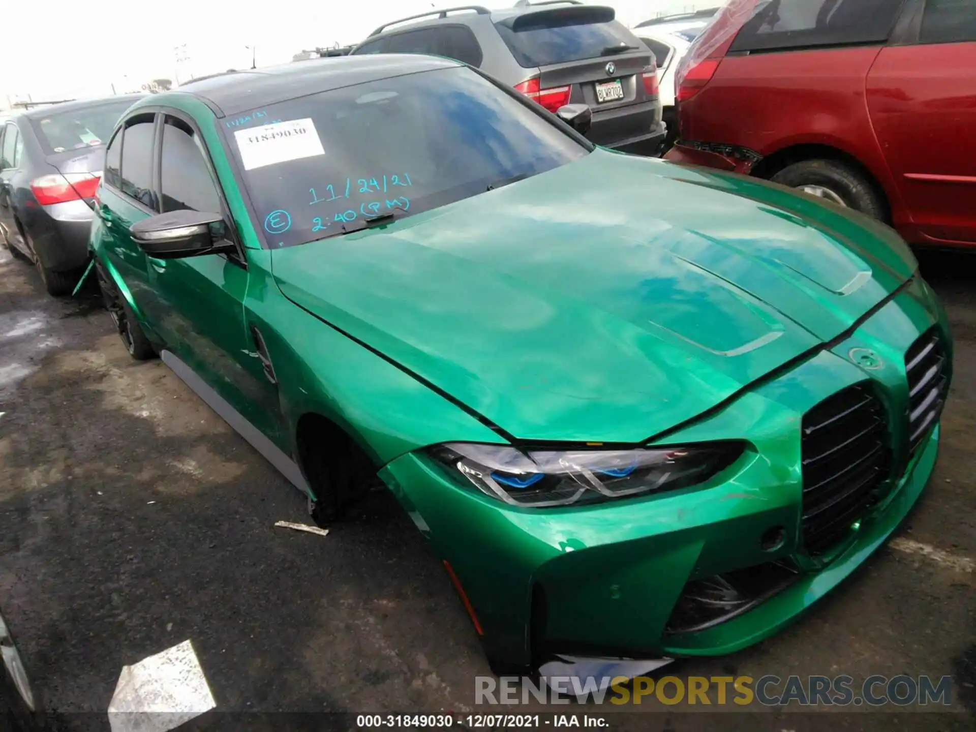 1 Photograph of a damaged car WBS33AY05MFL32090 BMW M3 2021