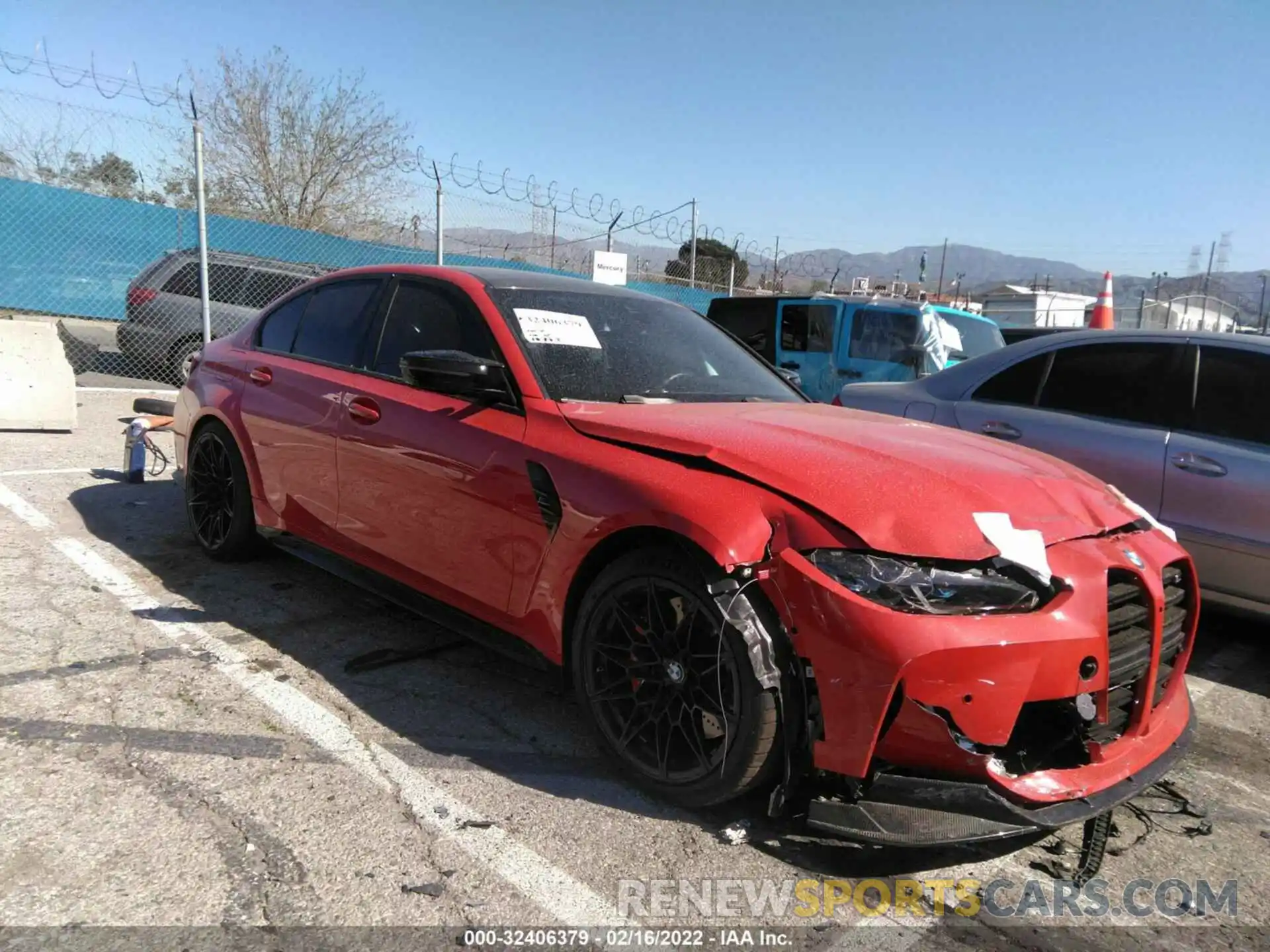 1 Photograph of a damaged car WBS33AY0XMFL27936 BMW M3 2021