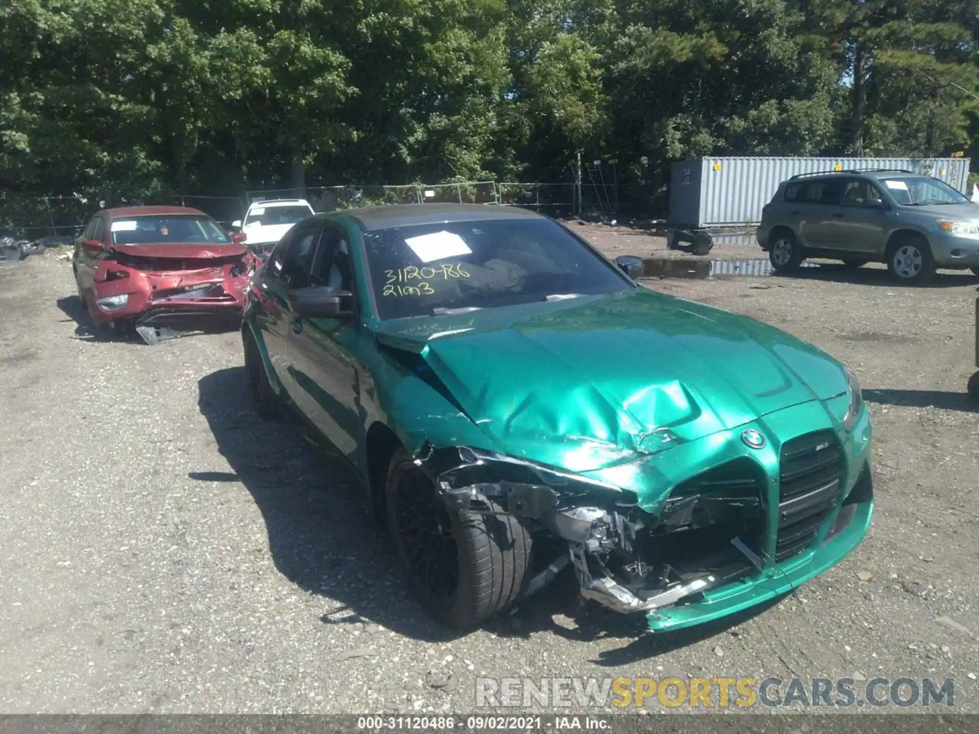 1 Photograph of a damaged car WBS53AY03MFL45011 BMW M3 2021