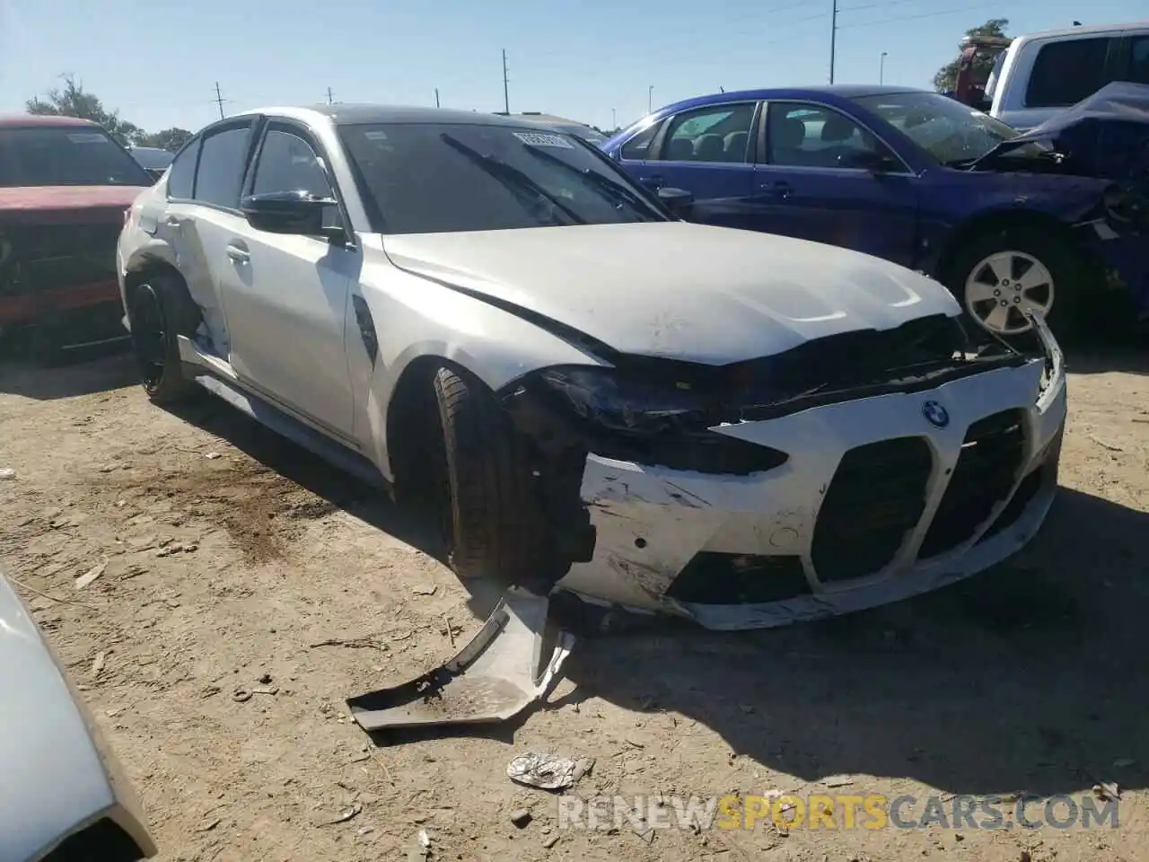 1 Photograph of a damaged car WBS53AY06MFL32382 BMW M3 2021