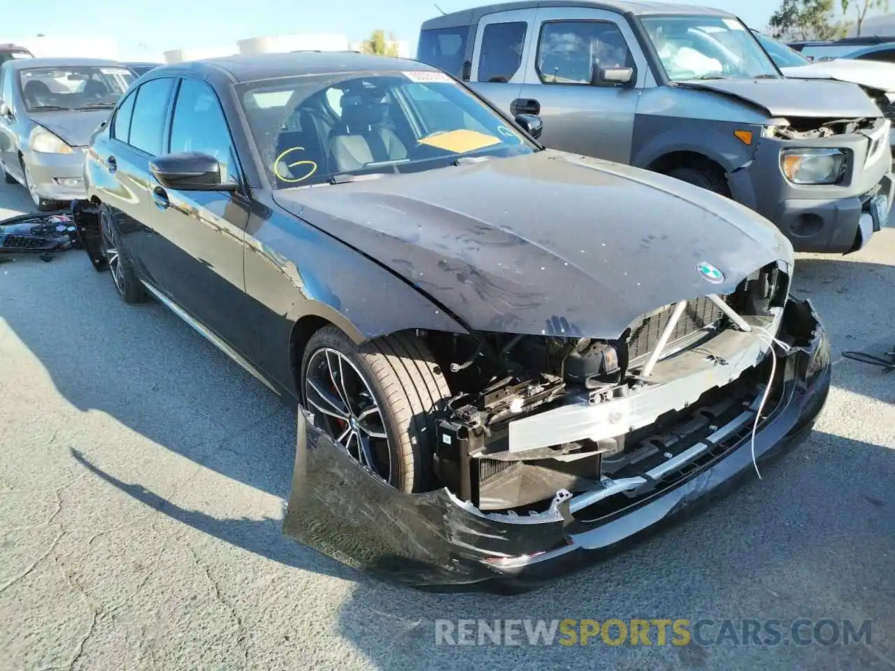 1 Photograph of a damaged car 3MW5U7J03N8C41630 BMW M3 2022