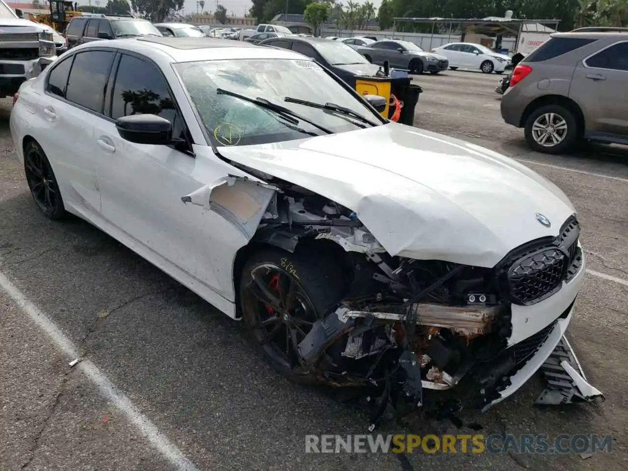 1 Photograph of a damaged car 3MW5U7J03N8C45760 BMW M3 2022