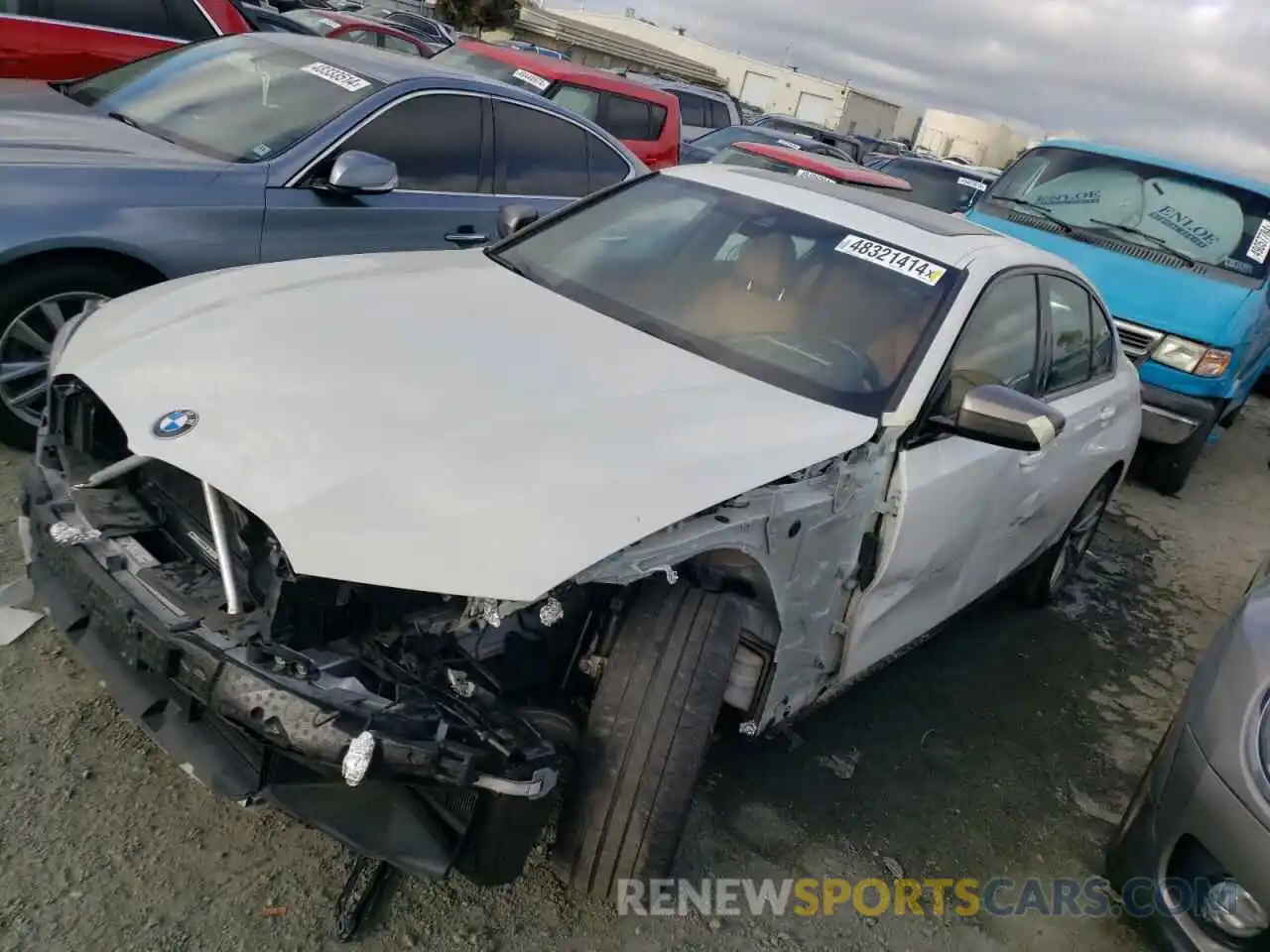 1 Photograph of a damaged car 3MW5U7J03N8C49551 BMW M3 2022