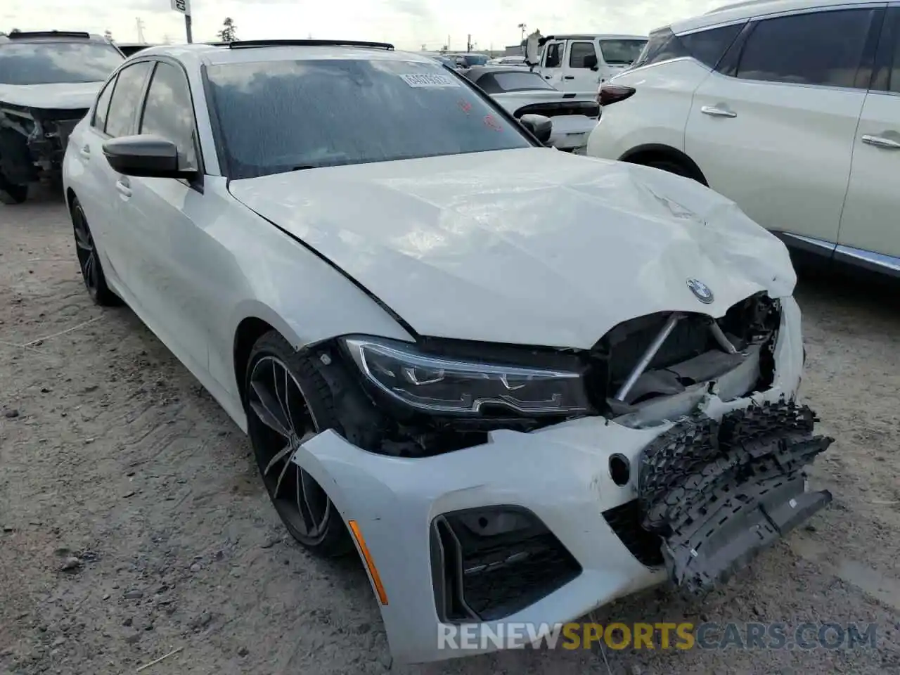 1 Photograph of a damaged car 3MW5U7J07N8C61539 BMW M3 2022