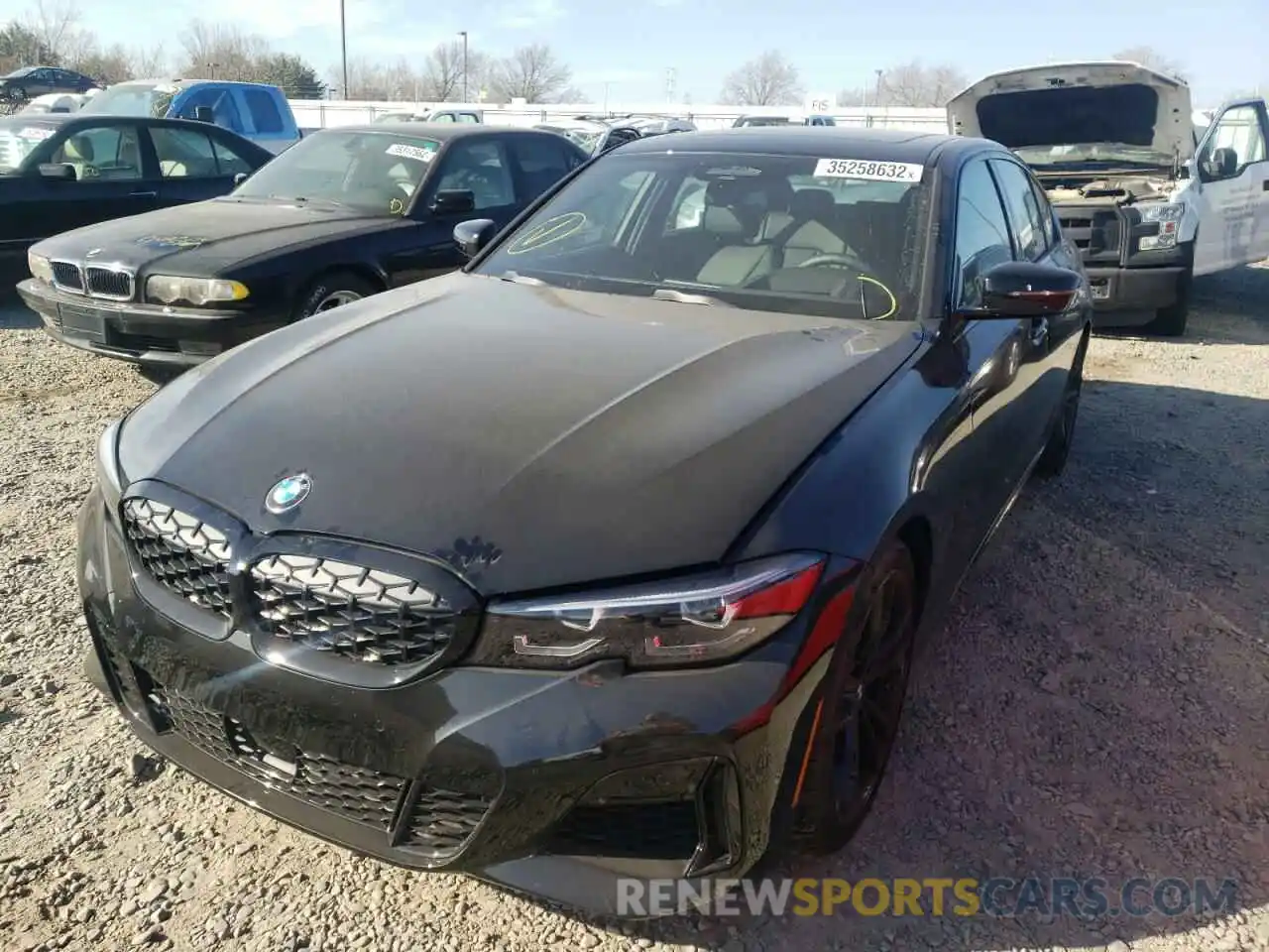 2 Photograph of a damaged car 3MW5U7J09N8C41874 BMW M3 2022