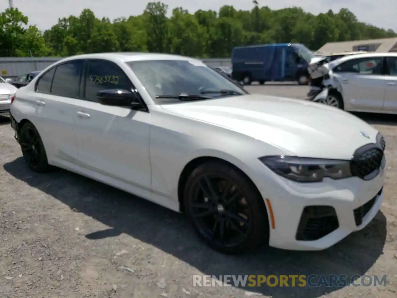 1 Photograph of a damaged car 3MW5U9J01N8C22764 BMW M3 2022