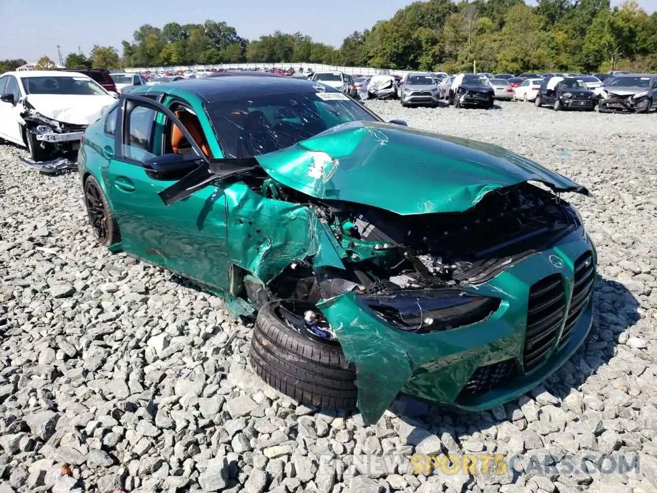 1 Photograph of a damaged car WBS33AY07NFM41930 BMW M3 2022