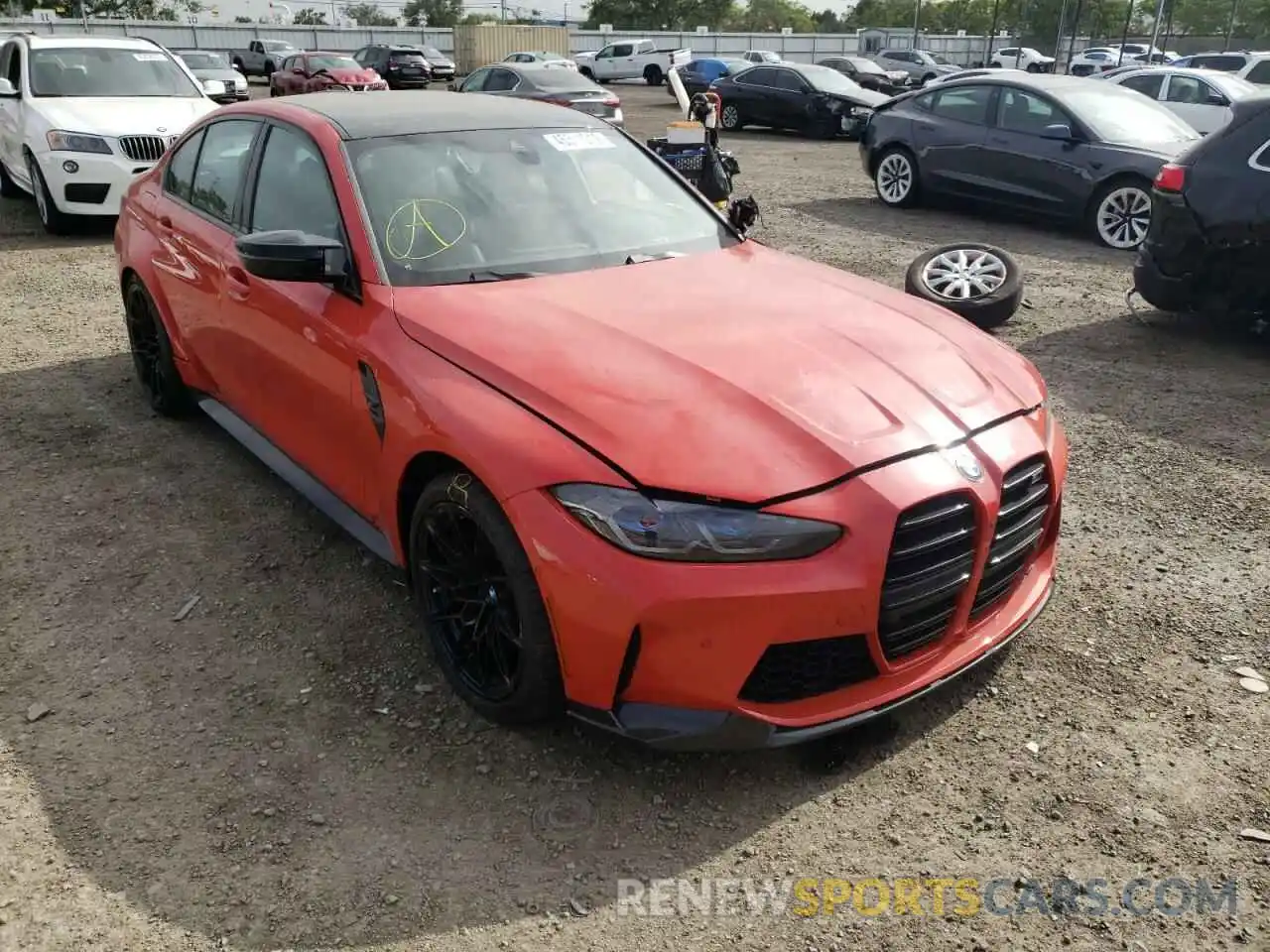 1 Photograph of a damaged car WBS43AY05NFM41722 BMW M3 2022