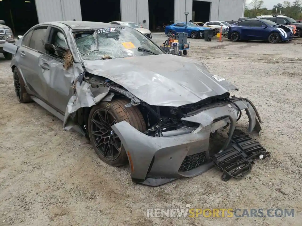 1 Photograph of a damaged car WBS43AY08NFM00081 BMW M3 2022