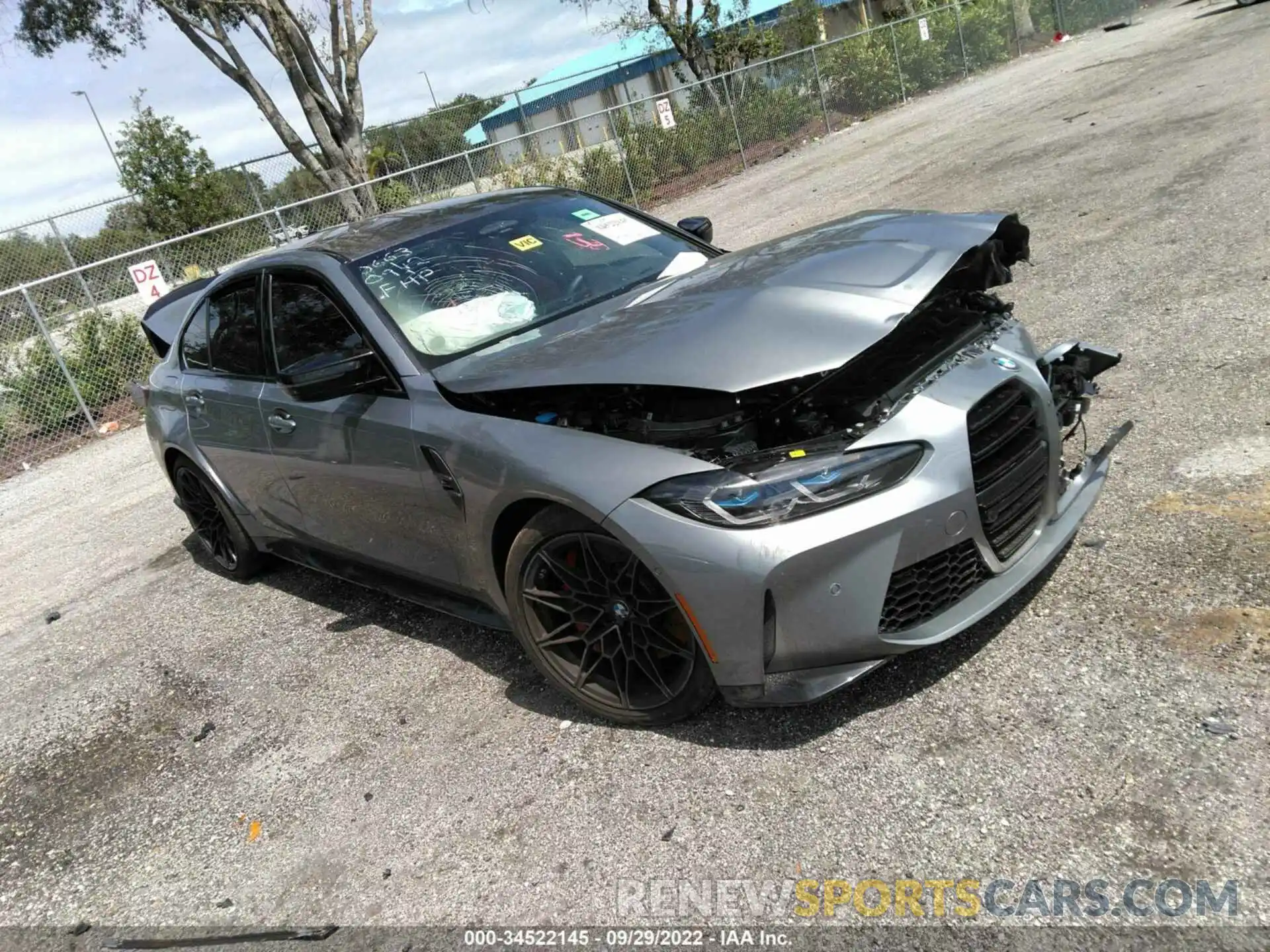 1 Photograph of a damaged car WBS43AY08NFM00663 BMW M3 2022