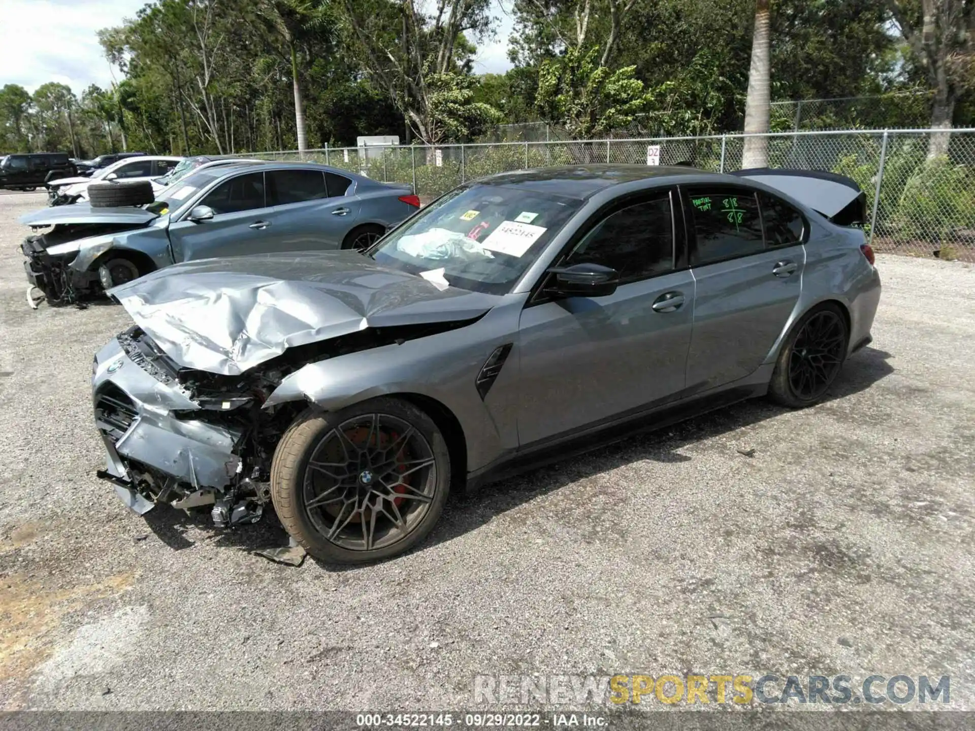 2 Photograph of a damaged car WBS43AY08NFM00663 BMW M3 2022