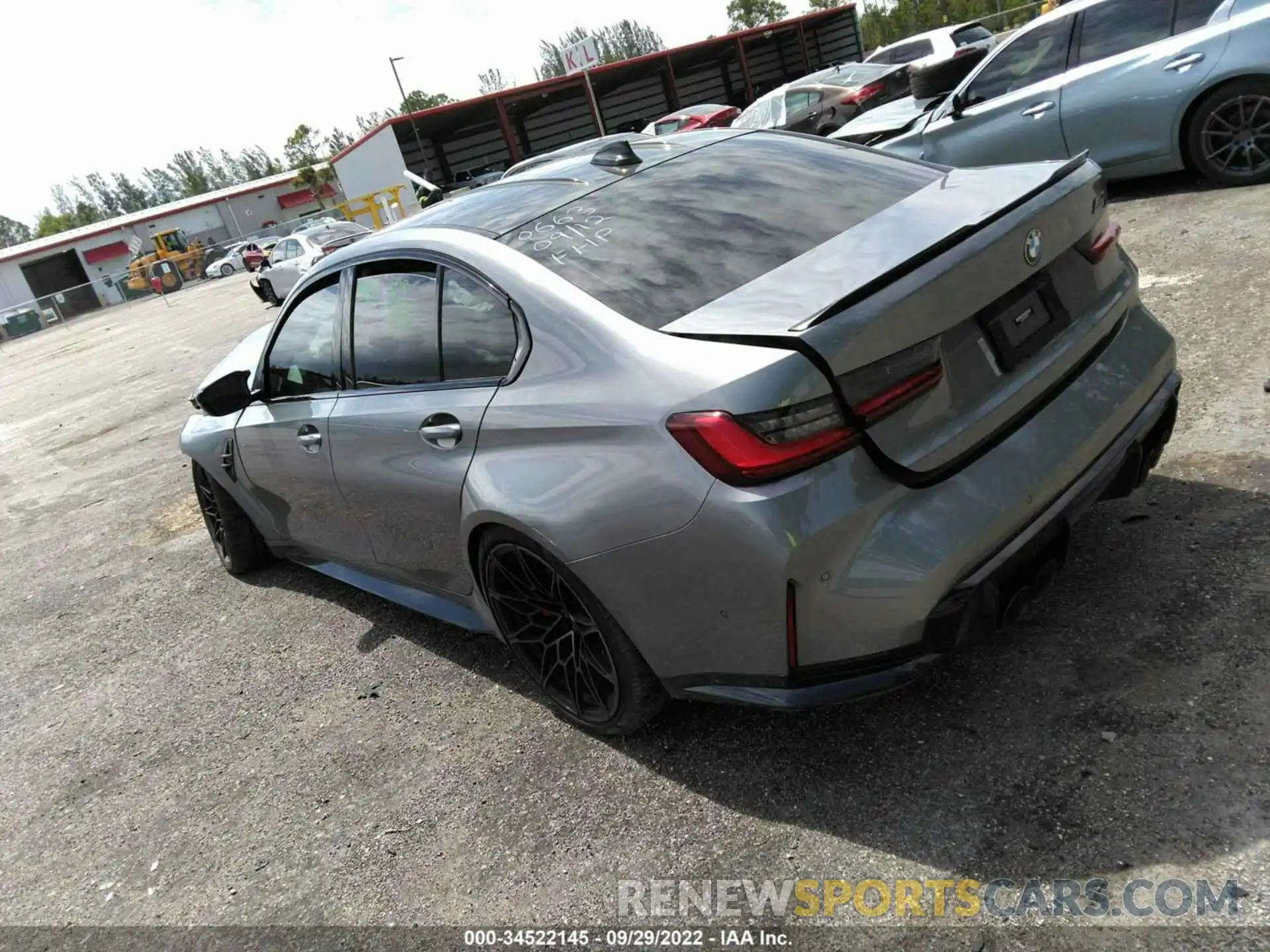 3 Photograph of a damaged car WBS43AY08NFM00663 BMW M3 2022