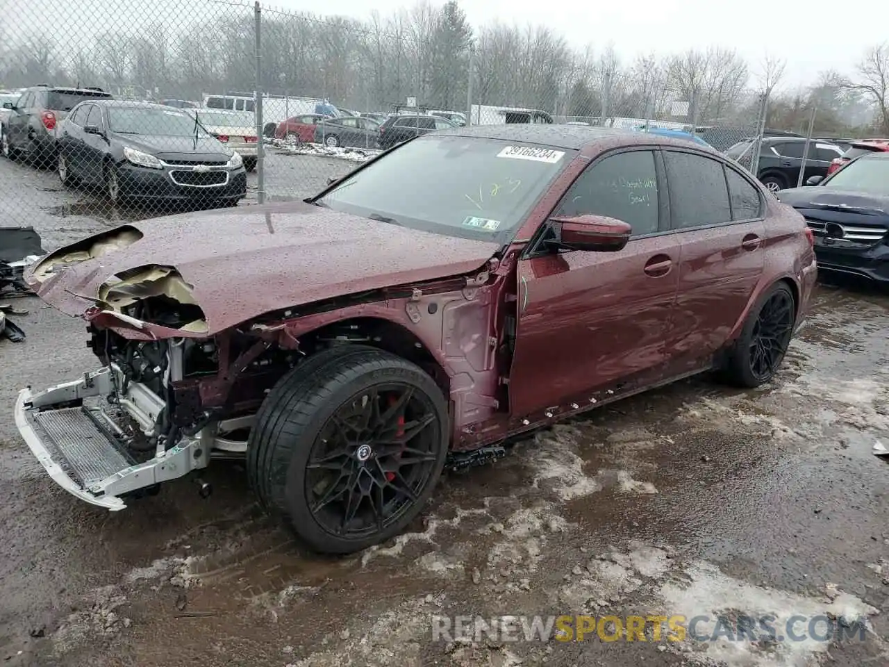 1 Фотография поврежденного автомобиля WBS53AY07NFM92482 BMW M3 2022