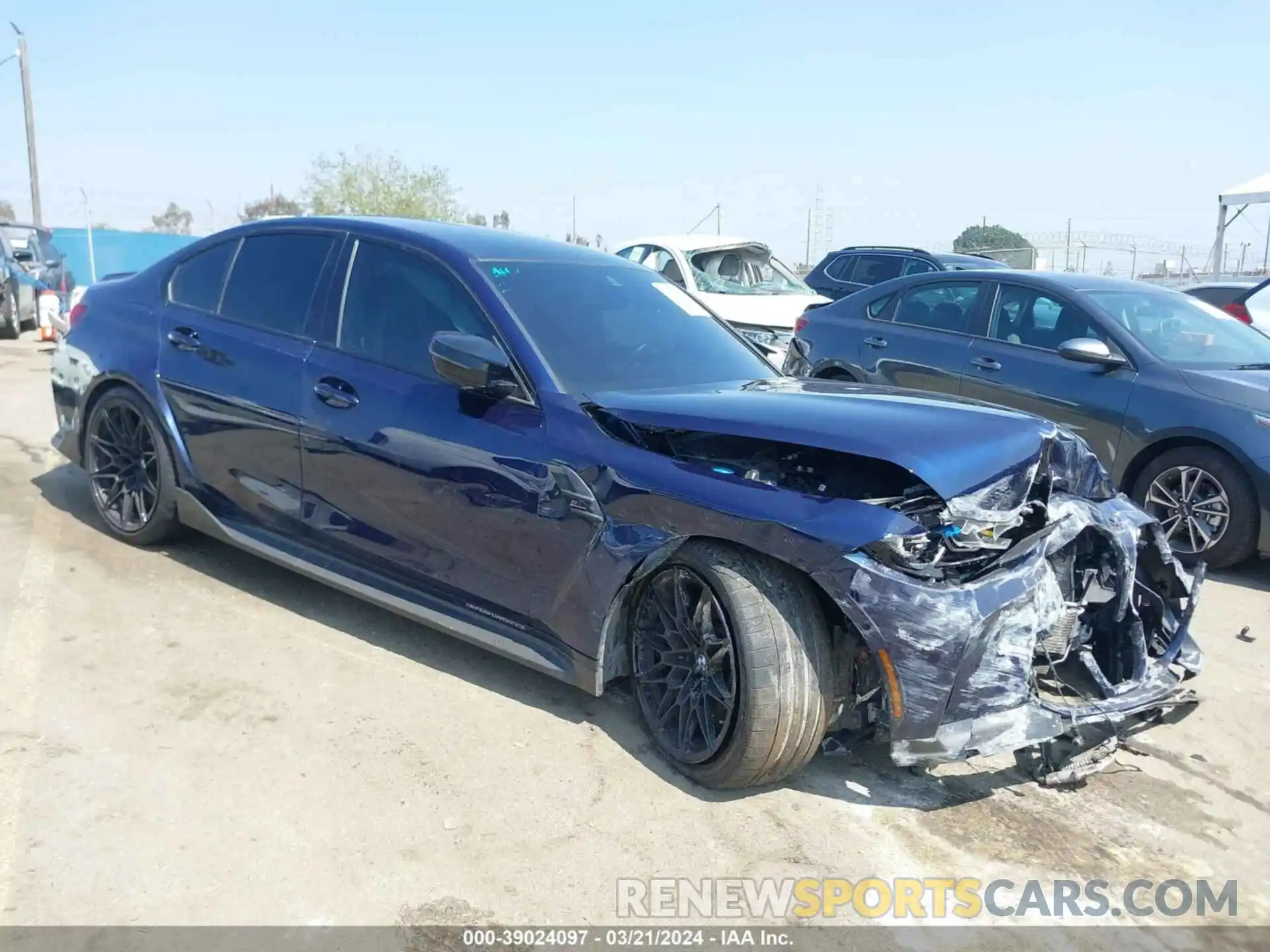 1 Photograph of a damaged car WBS43AY03PFP98223 BMW M3 2023