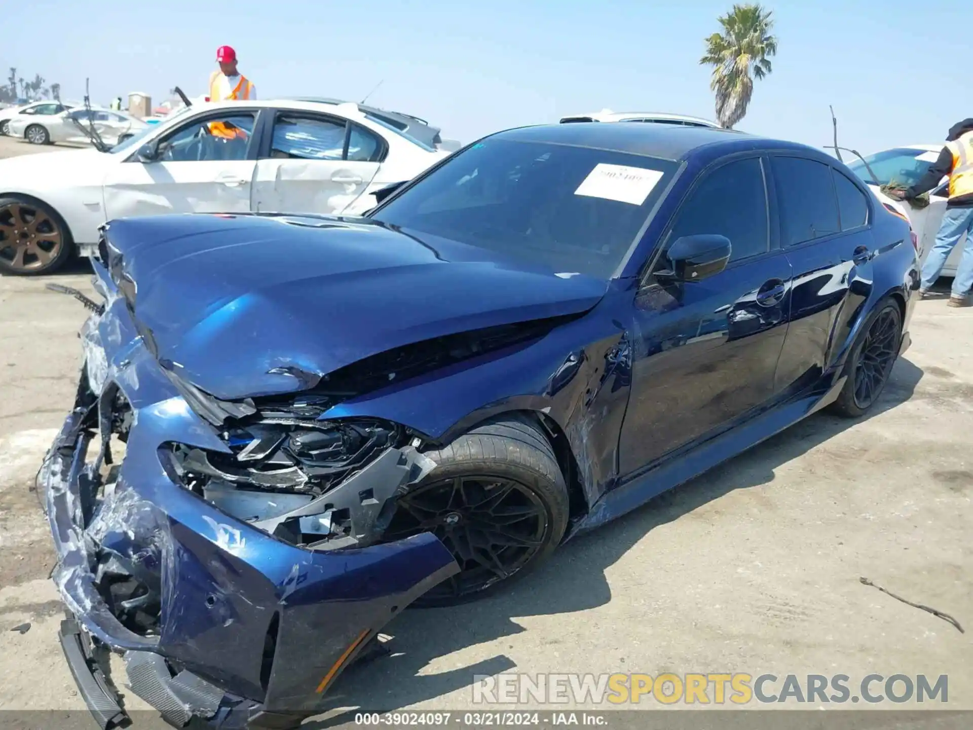 2 Photograph of a damaged car WBS43AY03PFP98223 BMW M3 2023