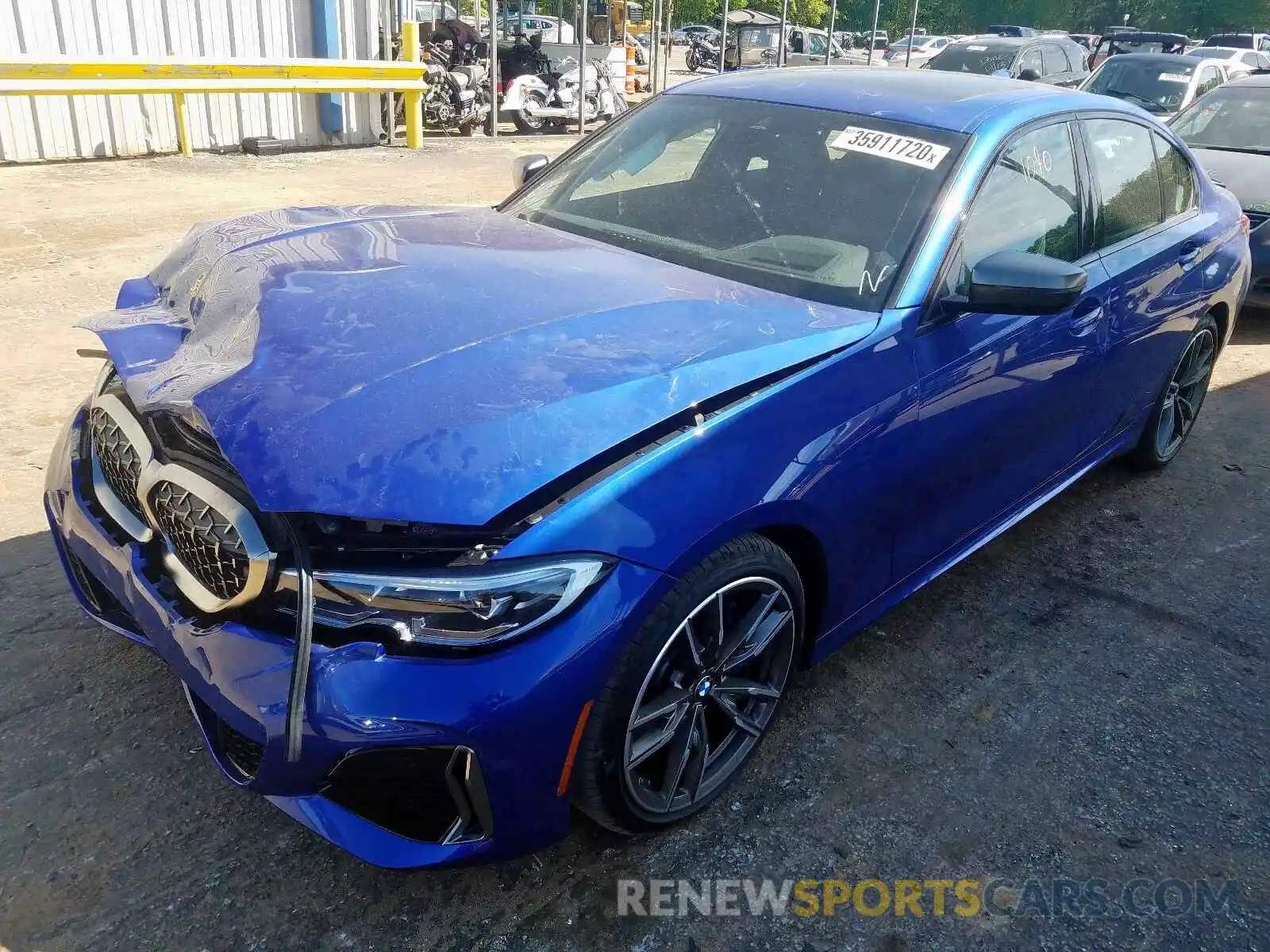 2 Фотография поврежденного автомобиля 3MW5U7J00L8B23676 BMW M340I 2020