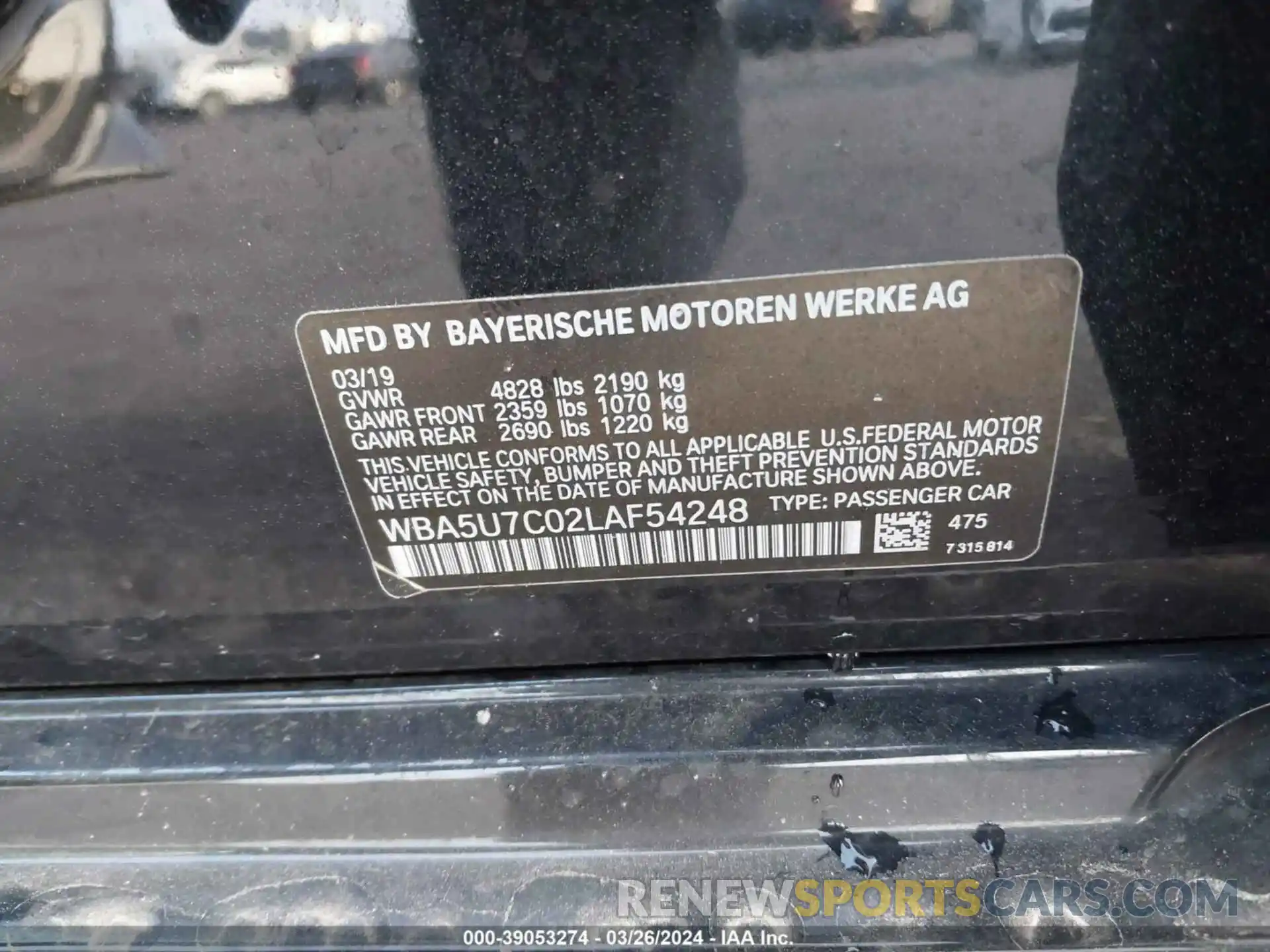 9 Photograph of a damaged car WBA5U7C02LAF54248 BMW M340I 2020
