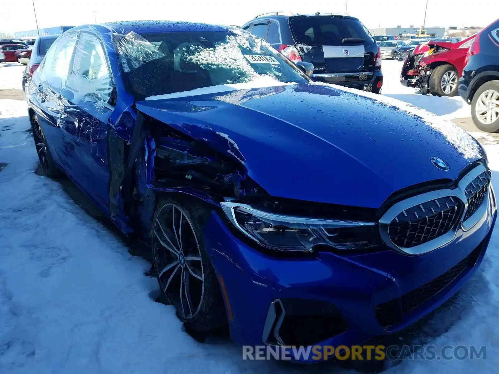 1 Photograph of a damaged car WBA5U9C00LFH73191 BMW M340XI 2020