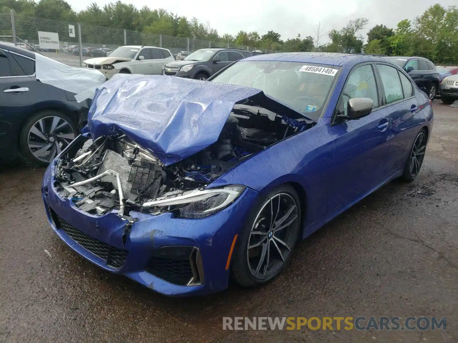 2 Photograph of a damaged car WBA5U9C02LFJ53424 BMW M340XI 2020