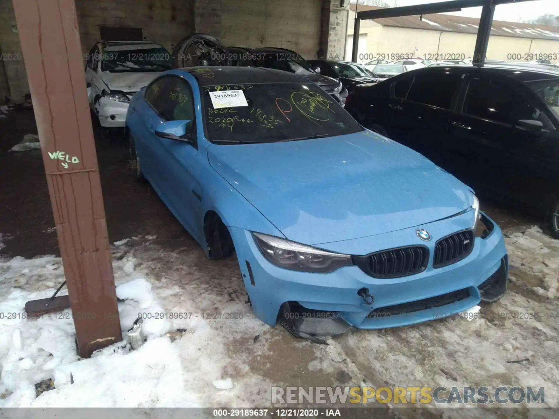 1 Photograph of a damaged car WBS4Y9C05LFH47522 BMW M4 2020