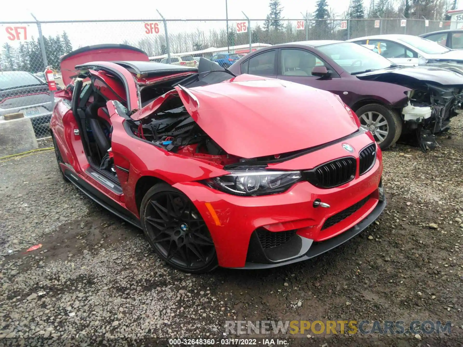 1 Photograph of a damaged car WBS4Y9C0XLFJ64926 BMW M4 2020