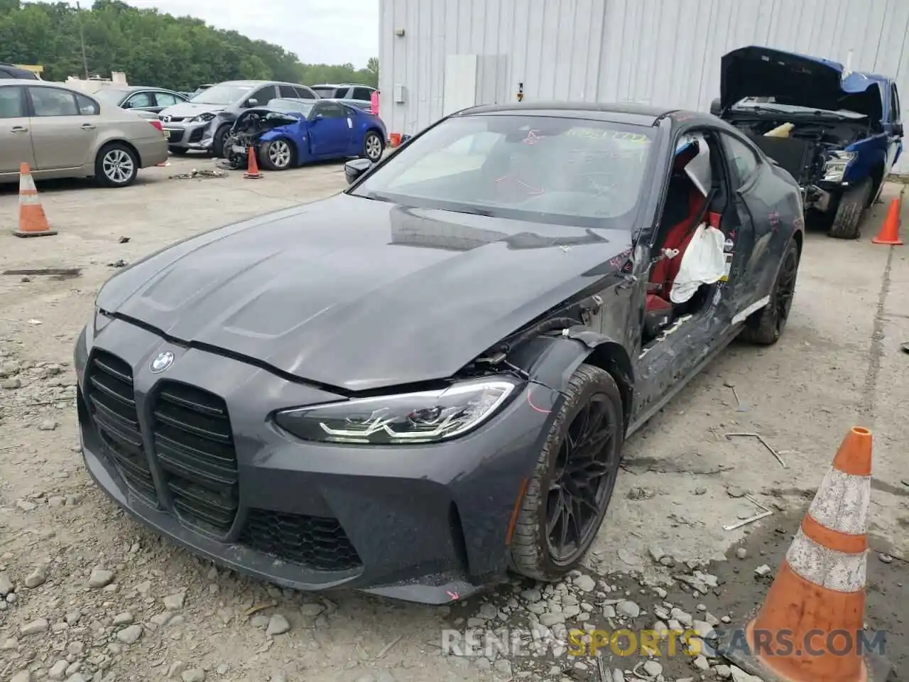 2 Photograph of a damaged car WBS43AZ0XNCJ57664 BMW M4 2022