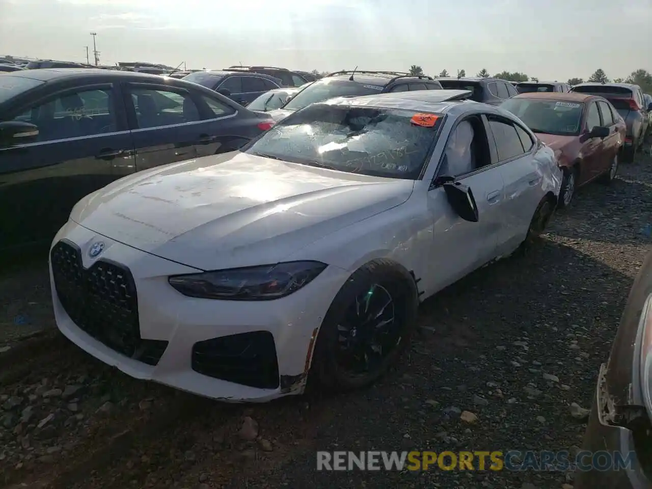 2 Photograph of a damaged car WBA13AW00NFM49284 BMW M440XI GRA 2022