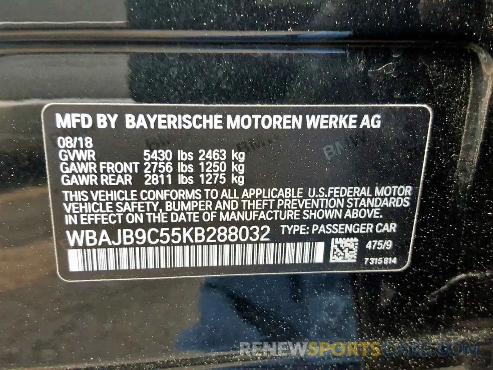 10 Фотография поврежденного автомобиля WBAJB9C55KB288032 BMW M5 2019