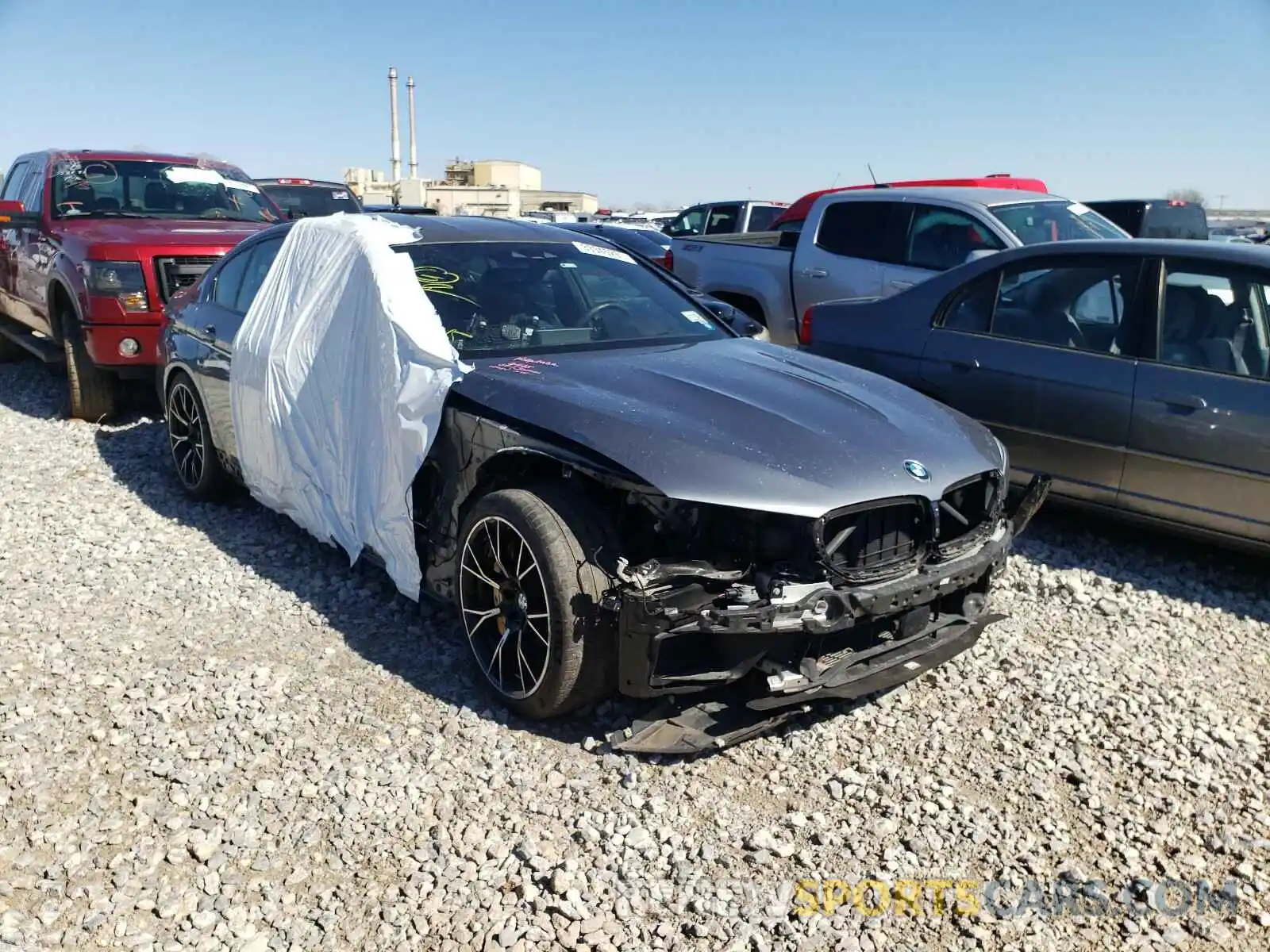 1 Photograph of a damaged car WBSJF0C50KB284384 BMW M5 2019