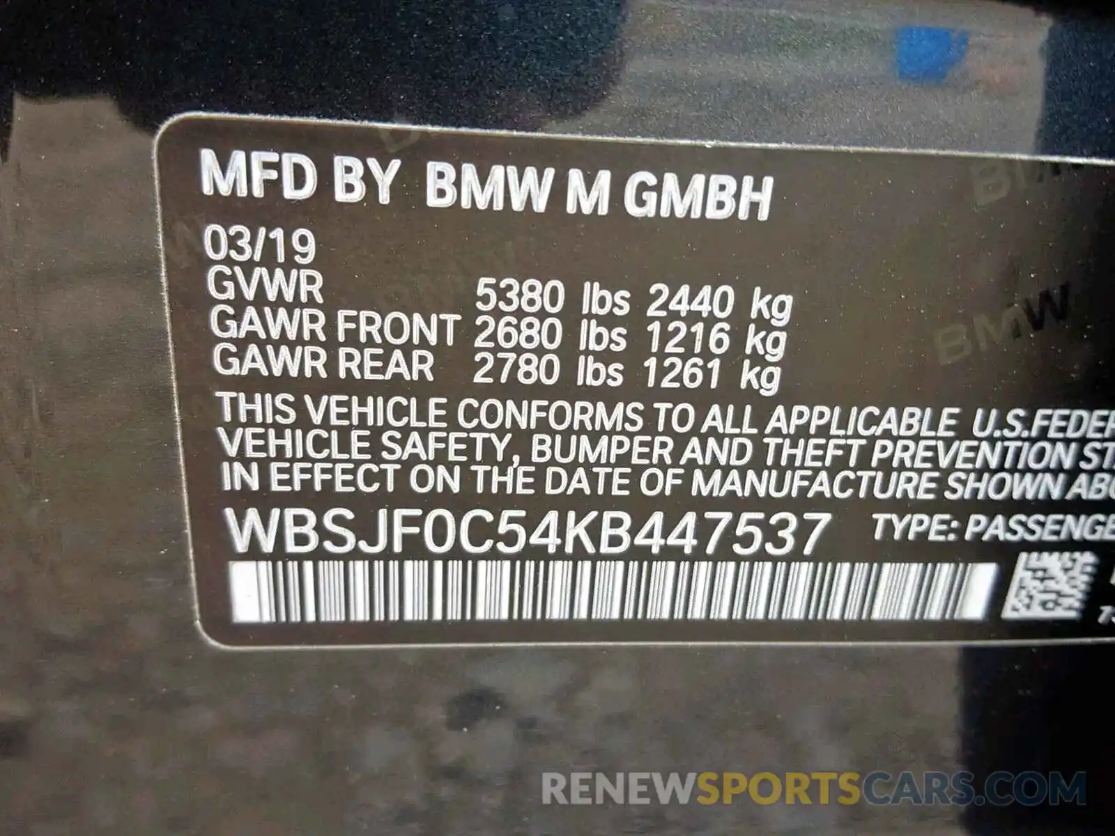 10 Фотография поврежденного автомобиля WBSJF0C54KB447537 BMW M5 2019