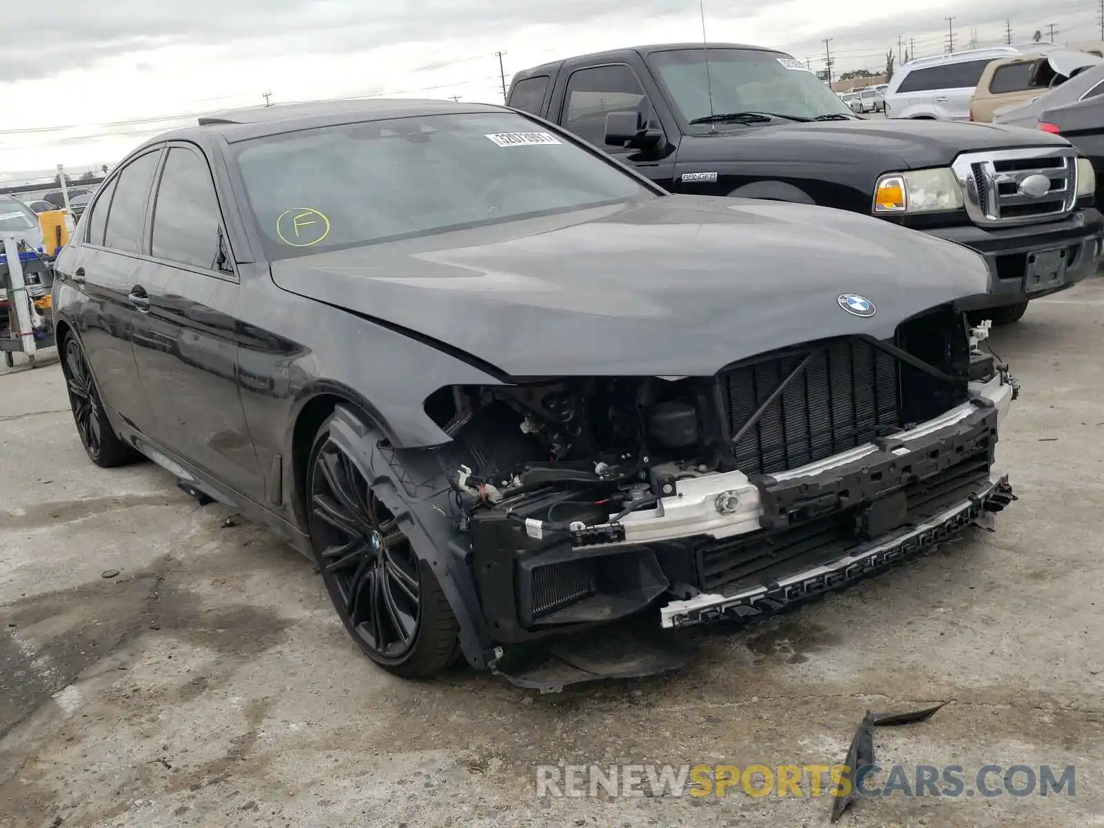 1 Photograph of a damaged car WBAJS7C00LCE13381 BMW M5 2020