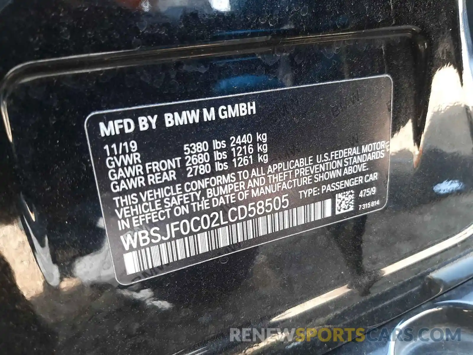 10 Фотография поврежденного автомобиля WBSJF0C02LCD58505 BMW M5 2020