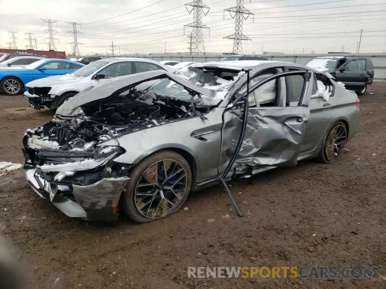 1 Photograph of a damaged car WBSJF0C02LCE09386 BMW M5 2020