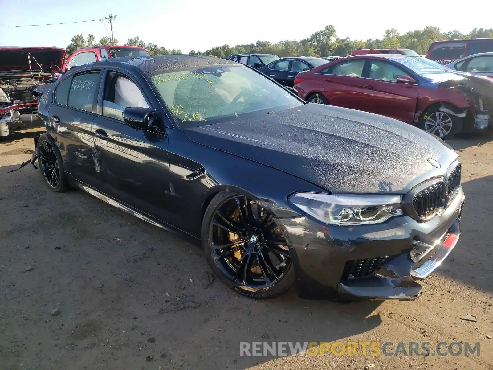 1 Photograph of a damaged car WBSJF0C07LCE25731 BMW M5 2020