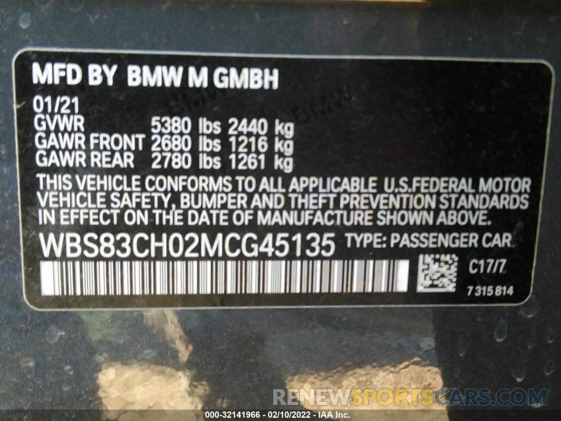 9 Фотография поврежденного автомобиля WBS83CH02MCG45135 BMW M5 2021