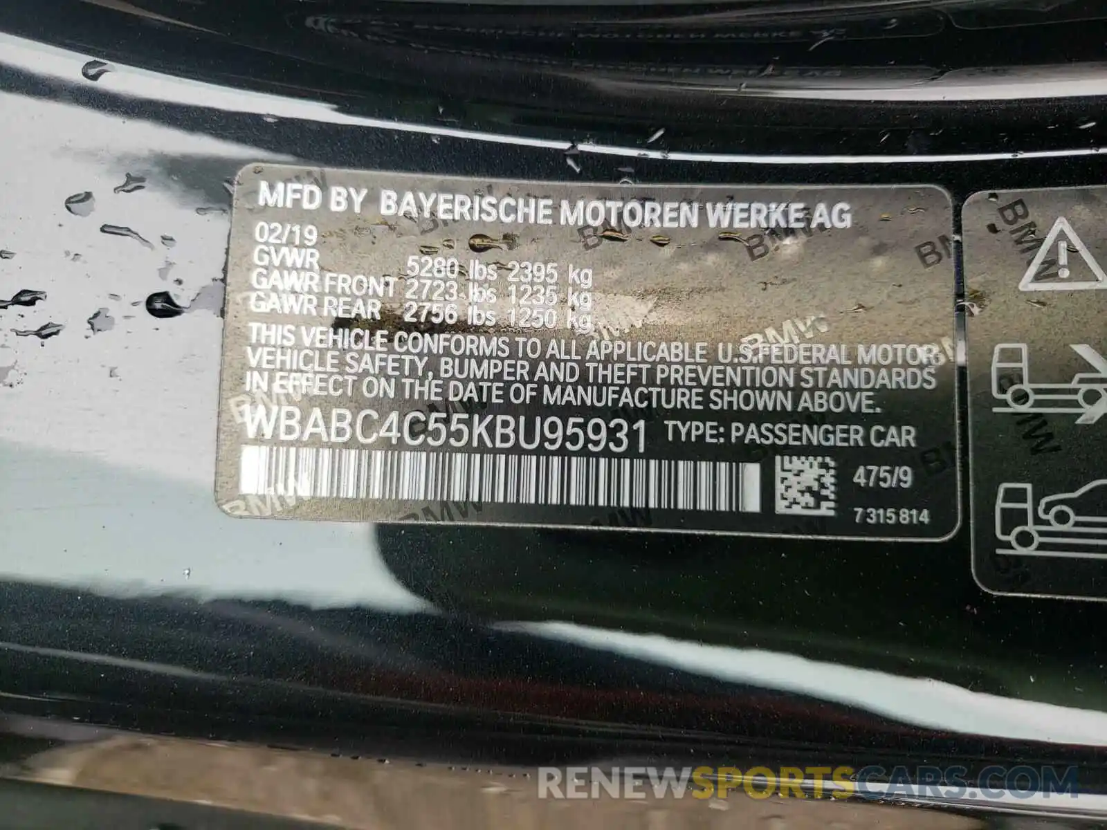 10 Фотография поврежденного автомобиля WBABC4C55KBU95931 BMW M8 2019