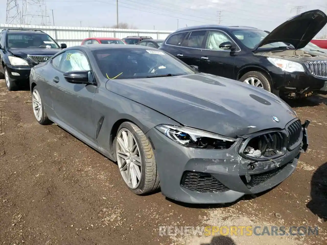 1 Photograph of a damaged car WBABC4C5XKBU96072 BMW M8 2019