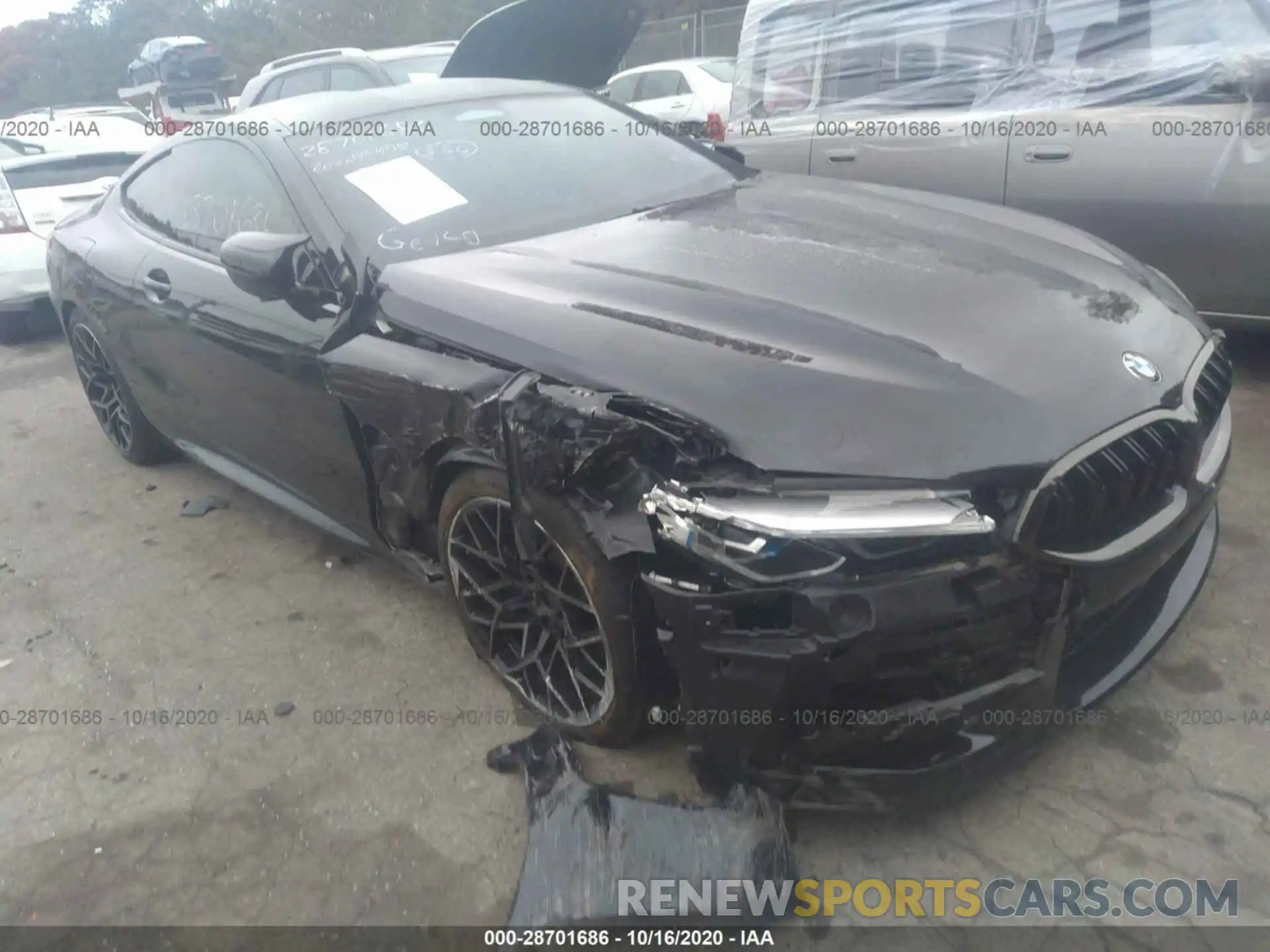 1 Photograph of a damaged car WBSAE0C01LBM08378 BMW M8 2020