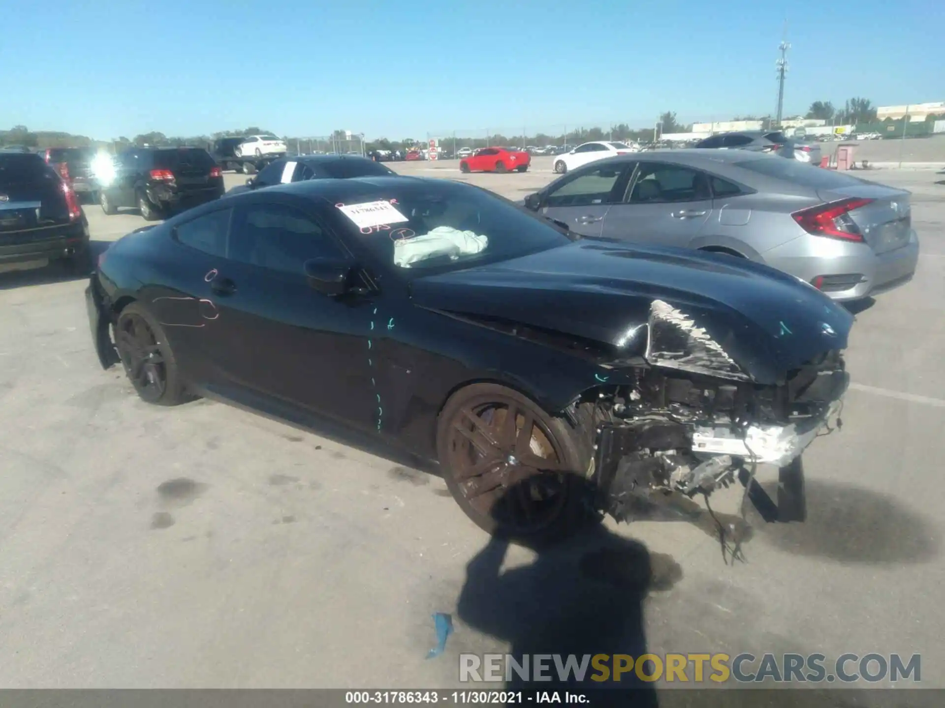 1 Photograph of a damaged car WBSAE0C07LCD91292 BMW M8 2020