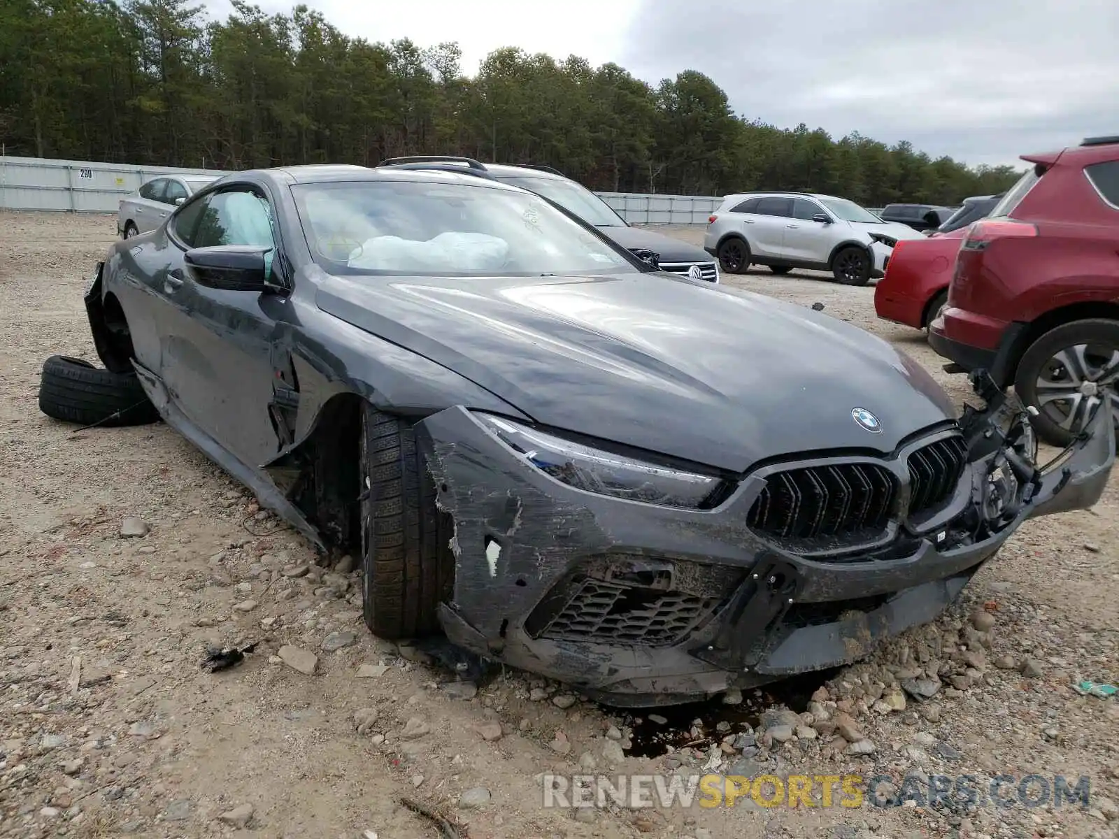 1 Photograph of a damaged car WBSAE0C0XLBM08329 BMW M8 2020