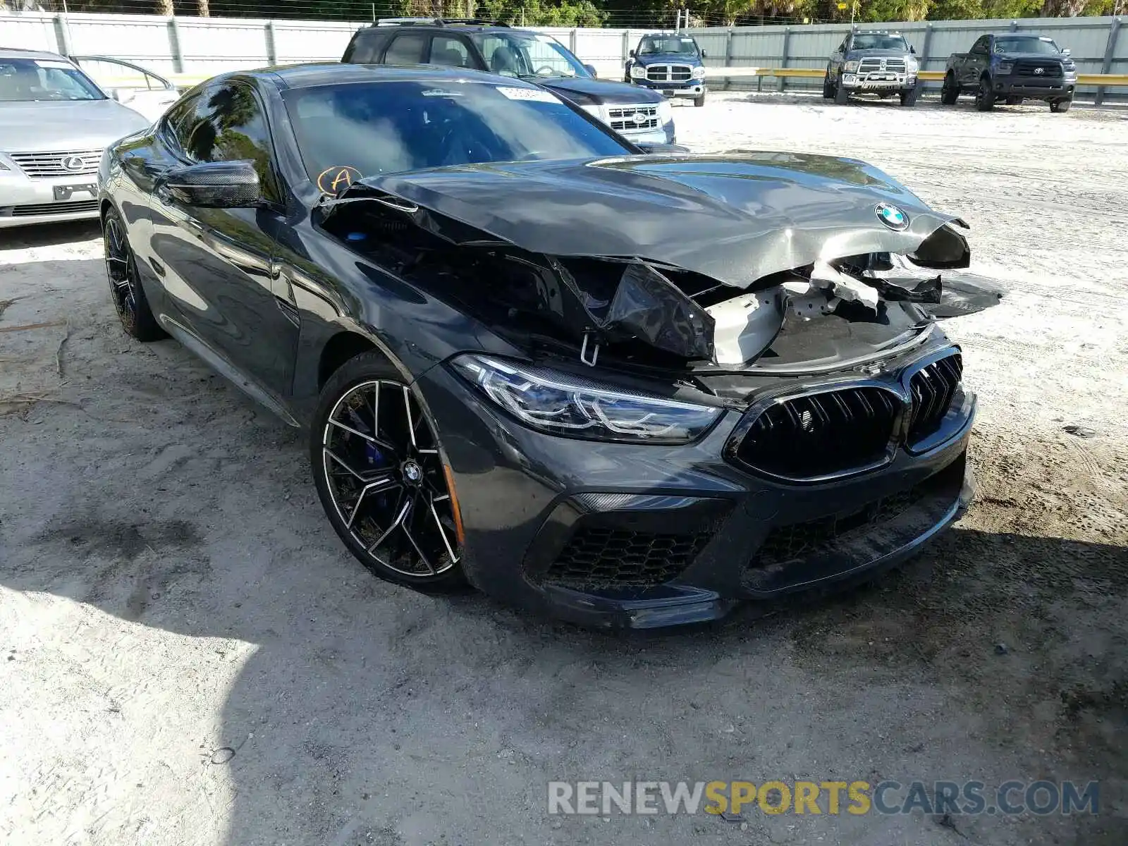 1 Photograph of a damaged car WBSAE0C0XLCD73465 BMW M8 2020