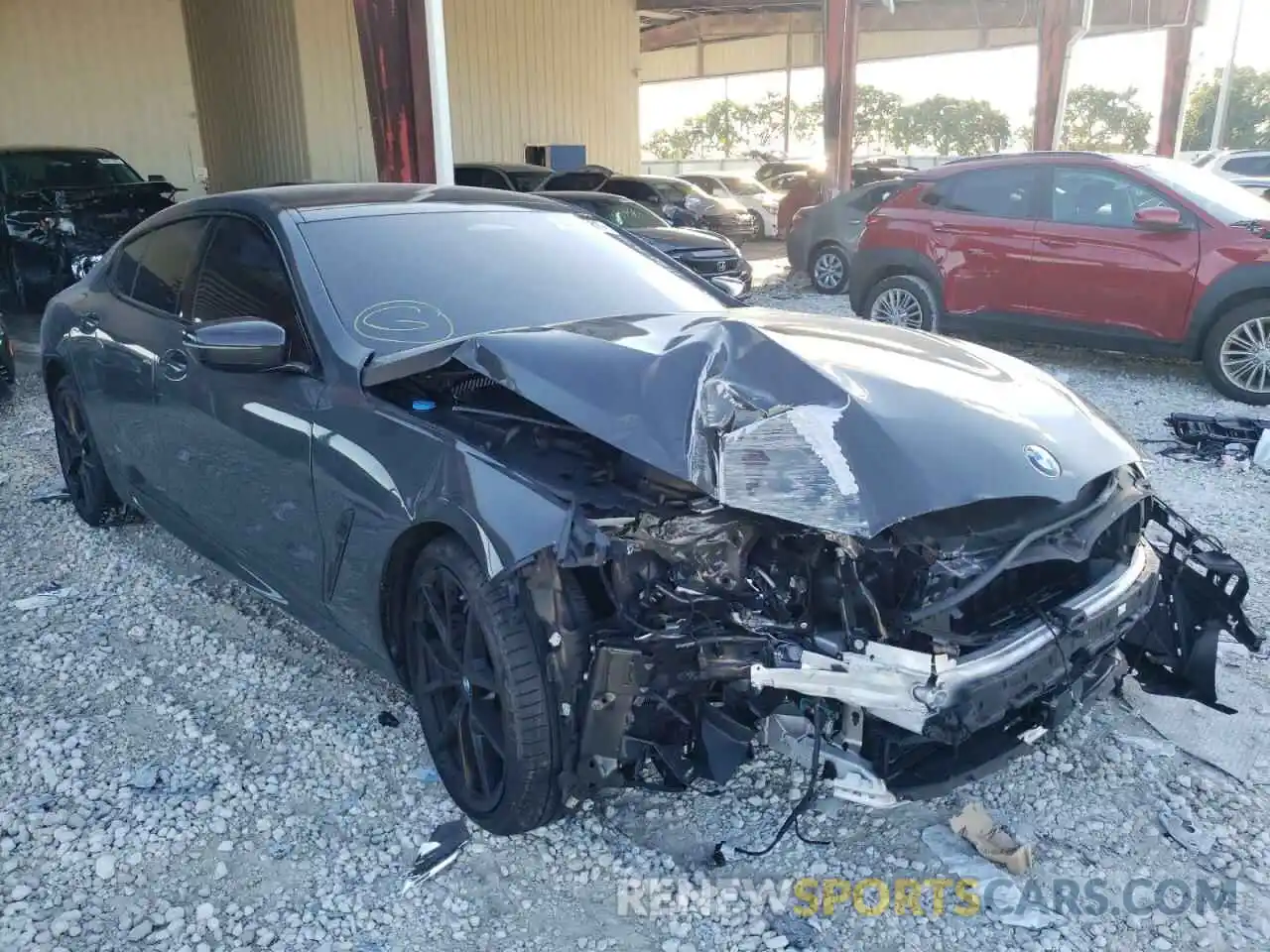 1 Photograph of a damaged car WBAGV8C00MCG65804 BMW M8 2021